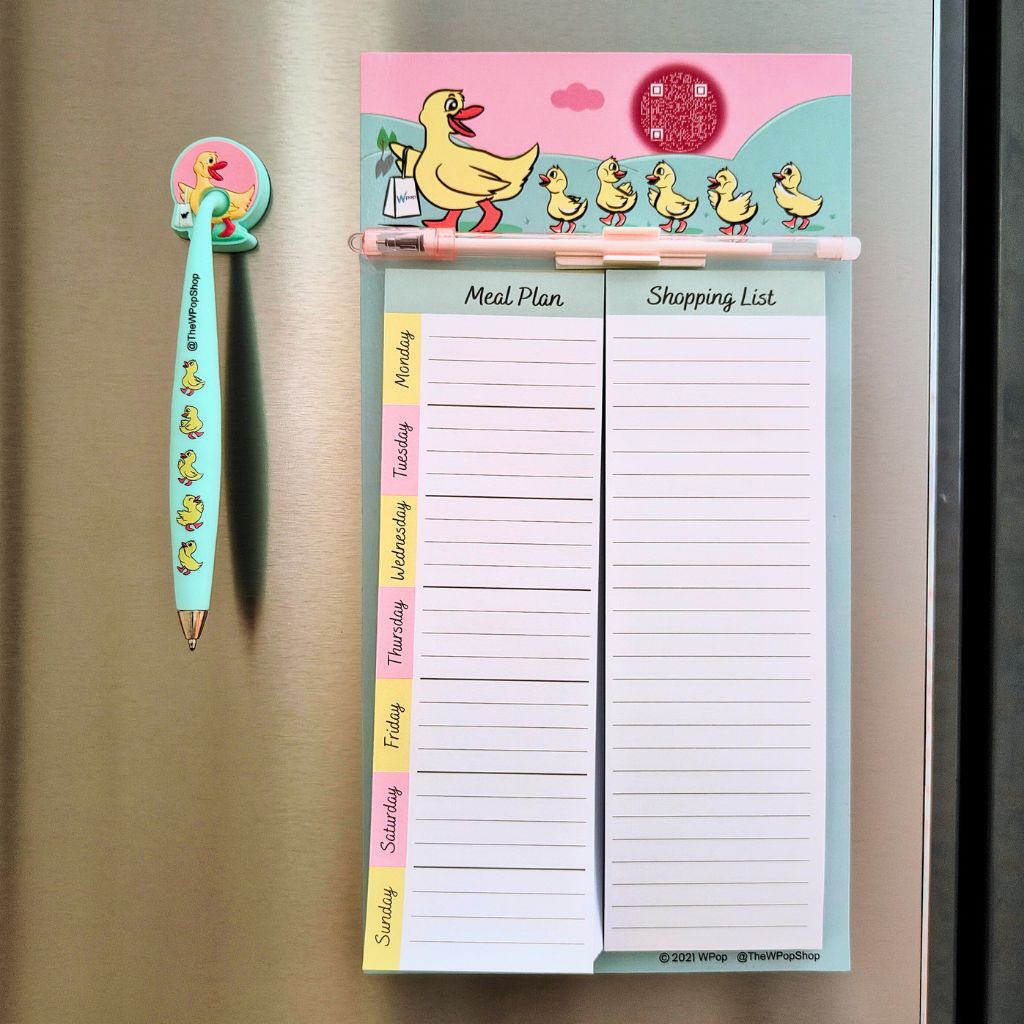 Magnetic Fridge Pen and Shopping List Magnet