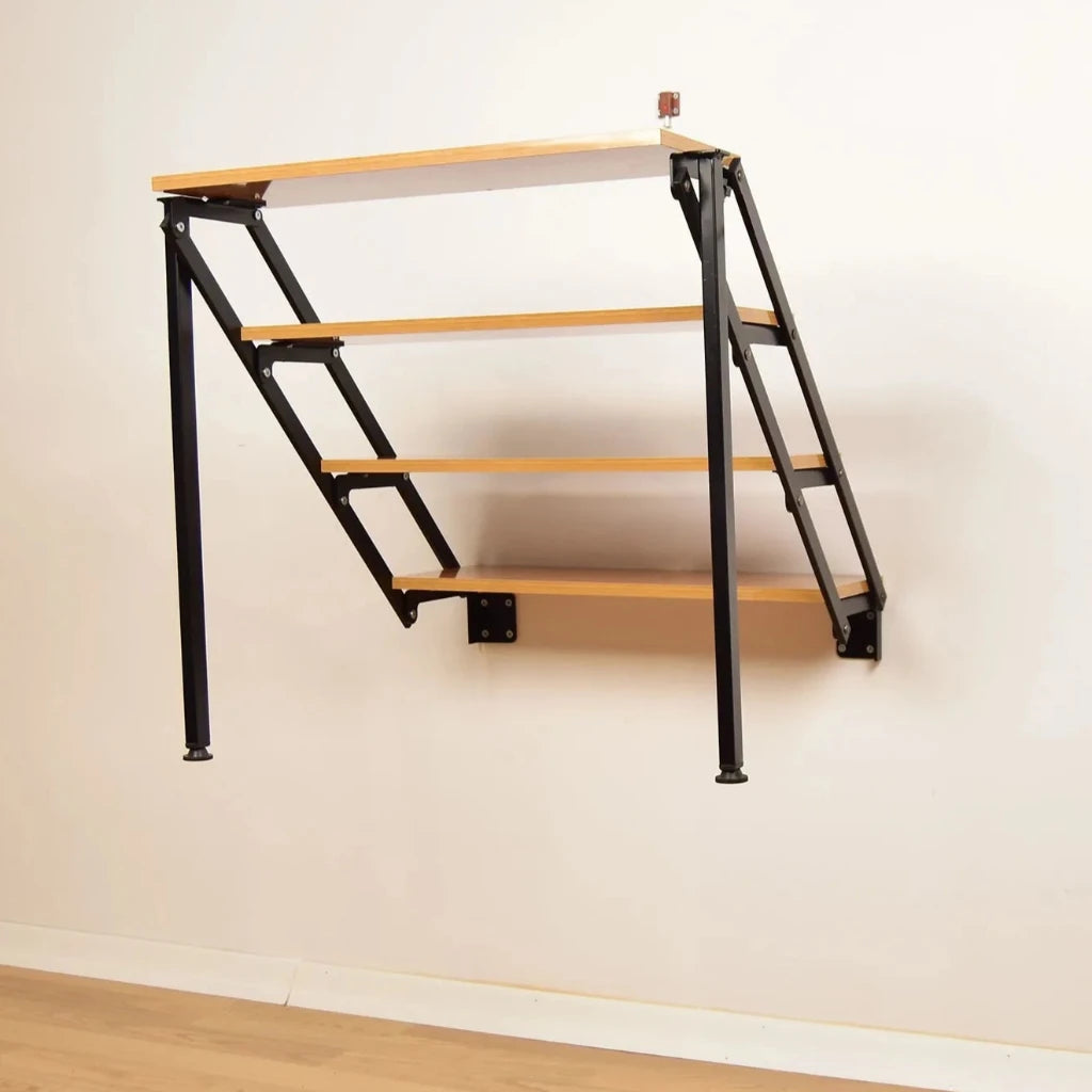 Folding Shelf Table on Wall