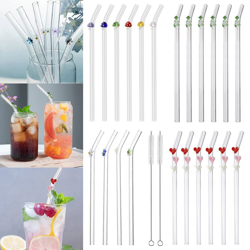 High Borosilicate Glass Drinking Straws for Hot or Cold Drinks